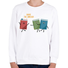 PRINTFASHION The unread! - Gyerek pulóver - Fehér