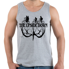 PRINTFASHION The upside down fekete - Férfi atléta - Sport szürke