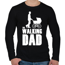 PRINTFASHION The walking dad - Férfi hosszú ujjú póló - Fekete férfi póló