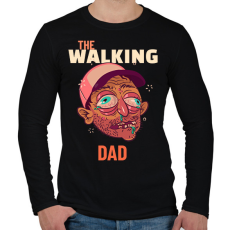 PRINTFASHION The walking dad - Férfi hosszú ujjú póló - Fekete