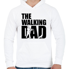 PRINTFASHION The walking dad - Férfi kapucnis pulóver - Fehér