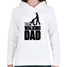PRINTFASHION The Walking Dad - Női kapucnis pulóver - Fehér