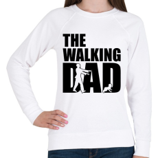PRINTFASHION The walking dad - Női pulóver - Fehér