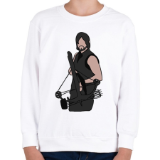 PRINTFASHION The Walking Dead - Daryl - Gyerek pulóver - Fehér gyerek pulóver, kardigán