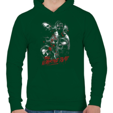 PRINTFASHION The walking dead - Férfi kapucnis pulóver - Sötétzöld férfi pulóver, kardigán