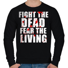 PRINTFASHION The Walking Dead - Férfi pulóver - Fekete