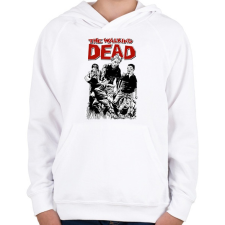 PRINTFASHION The Walking Dead - Gyerek kapucnis pulóver - Fehér gyerek pulóver, kardigán