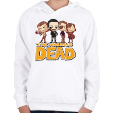 PRINTFASHION The Walking Dead - Gyerek kapucnis pulóver - Fehér