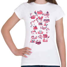 PRINTFASHION The walking dead map - Női póló - Fehér női póló