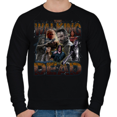 PRINTFASHION The Walking Dead vintage - Férfi pulóver - Fekete
