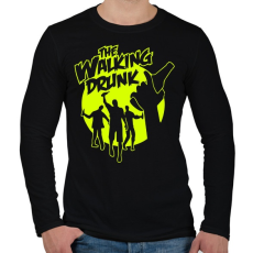 PRINTFASHION The Walking Drunk - Férfi hosszú ujjú póló - Fekete