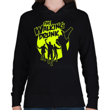 PRINTFASHION The Walking Drunk - Női kapucnis pulóver - Fekete női pulóver, kardigán