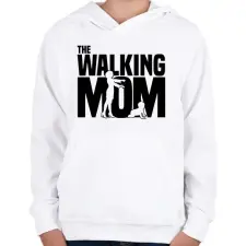 PRINTFASHION The Walking Mom - Gyerek kapucnis pulóver - Fehér gyerek pulóver, kardigán