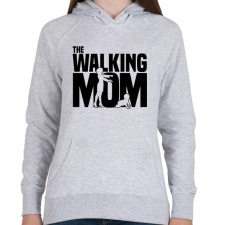 PRINTFASHION The Walking Mom - Női kapucnis pulóver - Sport szürke női pulóver, kardigán