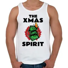 PRINTFASHION THE XMAS SPIRIT - Férfi atléta - Fehér atléta, trikó