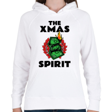 PRINTFASHION THE XMAS SPIRIT - Női kapucnis pulóver - Fehér