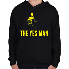 PRINTFASHION THE YES MAN - Gyerek kapucnis pulóver - Fekete