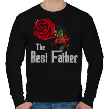 PRINTFASHION thebestfather - Férfi pulóver - Fekete férfi pulóver, kardigán