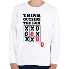 PRINTFASHION Think outside the box! - Gyerek pulóver - Fehér gyerek pulóver, kardigán