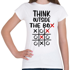 PRINTFASHION Think outside the box - Női póló - Fehér