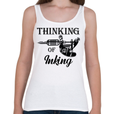 PRINTFASHION Thinking of inking - Női atléta - Fehér női trikó