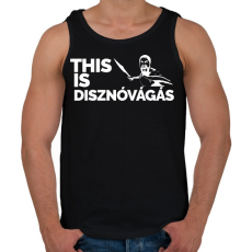 PRINTFASHION This is disznóvágás - Férfi atléta - Fekete