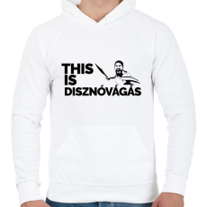 PRINTFASHION This is disznovágás - Férfi kapucnis pulóver - Fehér