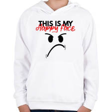 PRINTFASHION This is My happy face - Gyerek kapucnis pulóver - Fehér gyerek pulóver, kardigán