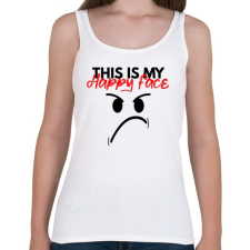 PRINTFASHION This is My happy face - Női atléta - Fehér női trikó
