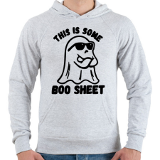 PRINTFASHION This is some BOO SHEET (bullshit) - Férfi kapucnis pulóver - Sport szürke férfi pulóver, kardigán