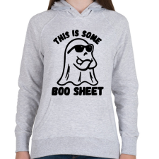PRINTFASHION This is some BOO SHEET (bullshit) - Női kapucnis pulóver - Sport szürke női pulóver, kardigán