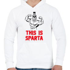 PRINTFASHION This is Sparta 1 - Férfi kapucnis pulóver - Fehér