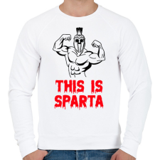 PRINTFASHION This is Sparta 1 - Férfi pulóver - Fehér férfi pulóver, kardigán