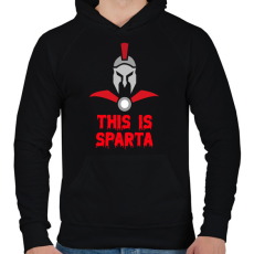 PRINTFASHION This is Sparta 3 - Férfi kapucnis pulóver - Fekete
