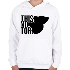 PRINTFASHION THIS NO TOR - Gyerek kapucnis pulóver - Fehér gyerek pulóver, kardigán