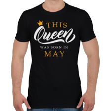 PRINTFASHION THIS QUEEN WAS BORN IN MAY - Férfi póló - Fekete férfi póló