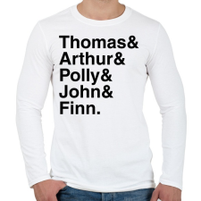 PRINTFASHION Thomas és a többiek - Férfi hosszú ujjú póló - Fehér férfi póló