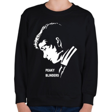 PRINTFASHION Thomas Shelby sad face - Gyerek pulóver - Fekete