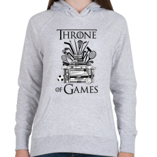 PRINTFASHION Throne of Games - Női kapucnis pulóver - Sport szürke