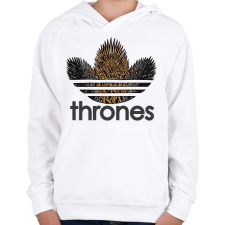 PRINTFASHION Thrones - Gyerek kapucnis pulóver - Fehér gyerek pulóver, kardigán