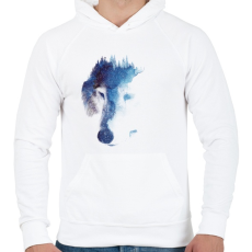 PRINTFASHION Through many storms - Férfi kapucnis pulóver - Fehér