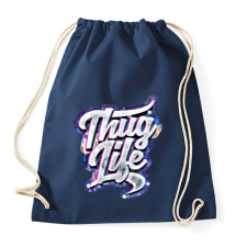 PRINTFASHION Thug Life - Sportzsák, Tornazsák - Sötétkék tornazsák