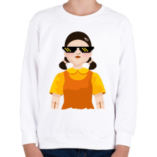 PRINTFASHION Thug Life Squid Game Doll - Gyerek pulóver - Fehér gyerek pulóver, kardigán