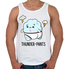 PRINTFASHION Thunder-pants - Férfi atléta - Fehér atléta, trikó