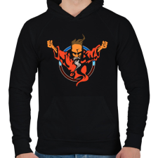 PRINTFASHION Thunderdome - Férfi kapucnis pulóver - Fekete férfi pulóver, kardigán