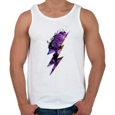 PRINTFASHION Thunderwolf - Férfi atléta - Fehér atléta, trikó