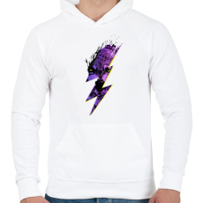 PRINTFASHION Thunderwolf - Férfi kapucnis pulóver - Fehér