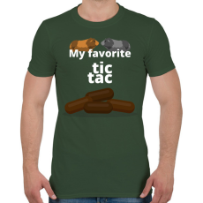 PRINTFASHION Tic Tac - Férfi póló - Katonazöld