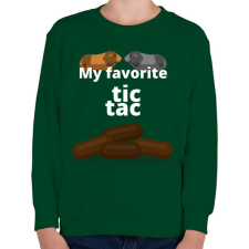 PRINTFASHION Tic Tac - Gyerek pulóver - Sötétzöld gyerek pulóver, kardigán