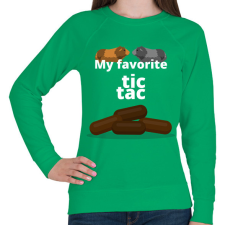 PRINTFASHION Tic Tac - Női pulóver - Zöld női pulóver, kardigán